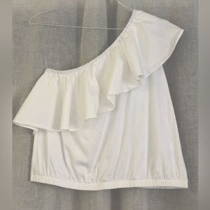 a new day off the shoulder white summery top